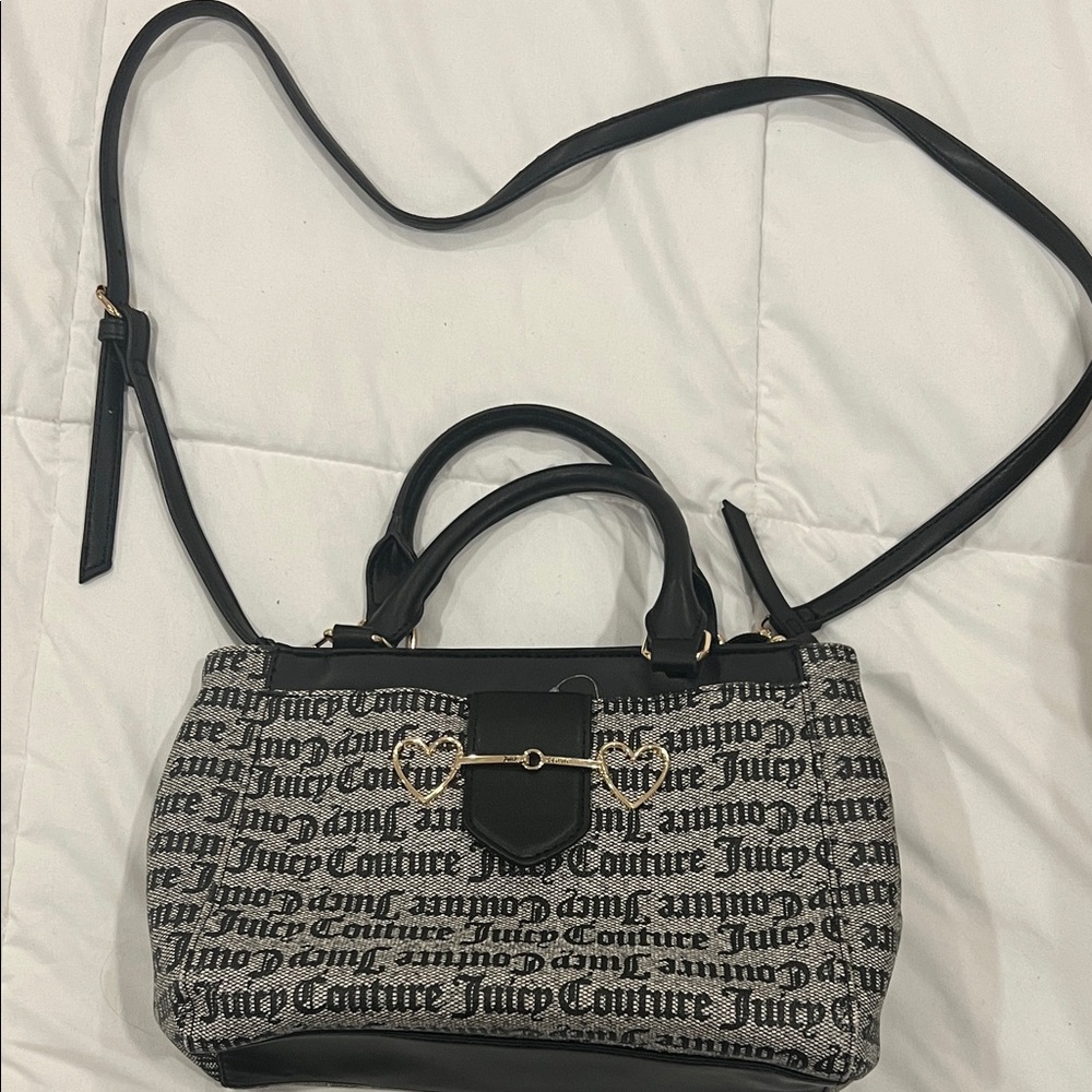 Juicy Couture Black and White Shoulder Bag